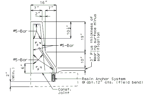 751.40 Replacement of Existing Curb (Safety Barrier Curb on Slab) Section Thru Curb.gif