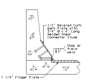 751.13 Finger Plate Expansion Joint- Barrier Curb- Part Section AA.gif