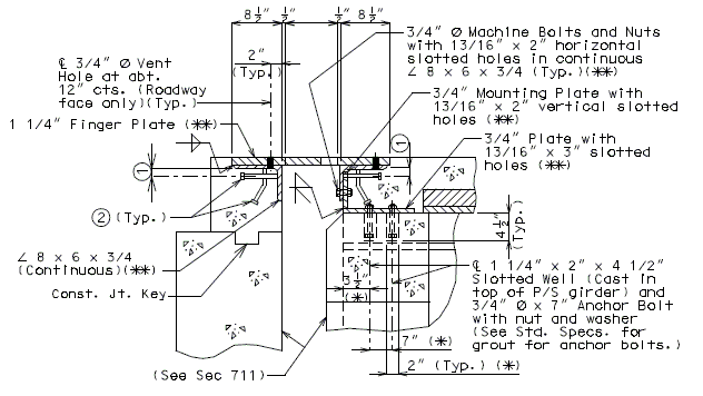 751.13 Finger Plate Expansion Joint- End Bent- Part Section Thru Expansion Device- Prestress.gif