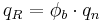 q_R = \phi_b \cdot q_n