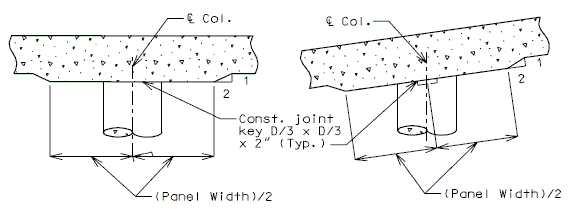 751.40 Intermediate Bents - Integral Column Bents with Drop Panel (Part Sections AA).gif
