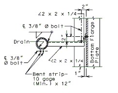 751.40 Slab Drain Details (Misc. Details - Round Drains) Part Section Showing Bracket Assembly.gif