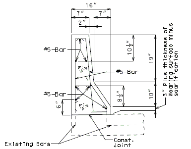751.40 Replacement of Brush Curb (Integral End Bents) Section thru Slab Proposed SBC.gif