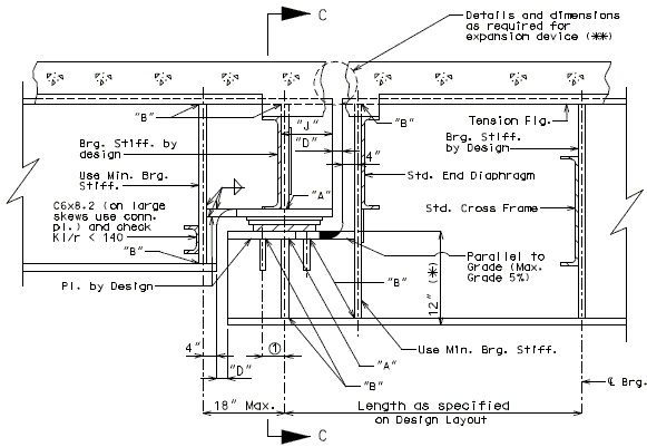 751.40 general superstructure-misc details-section showing hinged beam conn1.gif