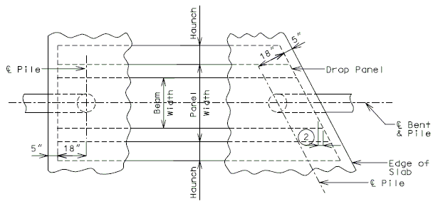 751.40 Intermediate Bents - Integral Pile Cap Bents with Drop Panel (Part Plans Square & Skewed).gif