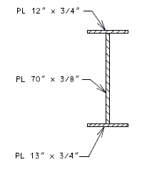 751.40 Design Assumptions- Heat Curved Girders- Design Example Section A-A.gif