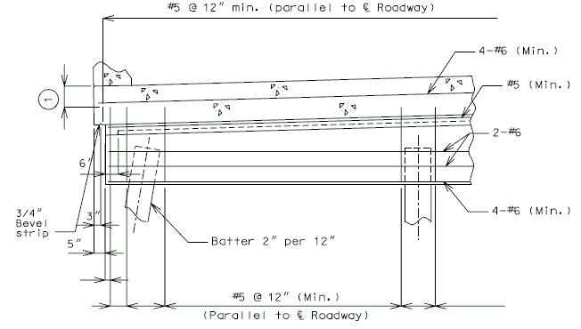 751.40 Intermediate Bents - Integral Pile Cap Bents with Drop Panel - Reinforcement (Half Section).gif