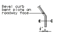 751.13 Finger Plate Expansion Joint- Median Barrier Curb- Elev at Beveled Curb Bent Plate.gif