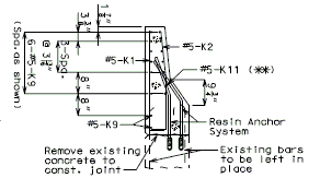 751.40 Replacement of Existing Curb at End of Wing (Non-Integral End Bents) Section CC.gif