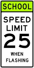 School Speed Limit When Flashing Sign — S5-1