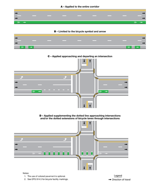 File:Figure 620.7.6 Examples of Green-Colored Pavement Applications.png ...